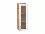 Шкаф верхний с 1-ой остекленной дверцей Сканди White Softwood Дуб Вотан 920*300*320