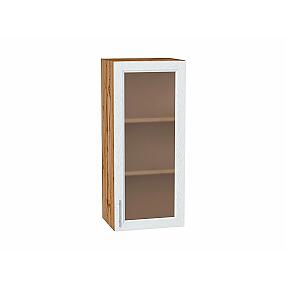 Шкаф верхний с 1-ой остекленной дверцей Сканди White Softwood Дуб Вотан 920*400*320