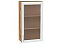 Шкаф верхний с 1-ой остекленной дверцей Сканди White Softwood Дуб Вотан 920*500*320