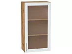 Шкаф верхний с 1-ой остекленной дверцей Сканди White Softwood Дуб Вотан 920*500*320