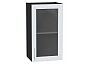 Шкаф верхний с 1-ой остекленной дверцей Сканди White Softwood Graphite 716*400*320