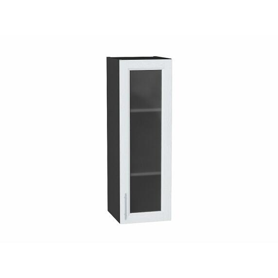 Шкаф верхний с 1-ой остекленной дверцей Сканди White Softwood Graphite