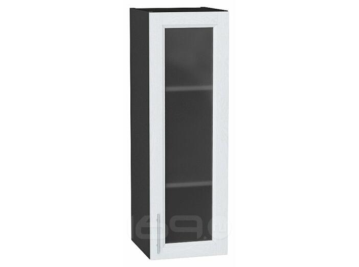Шкаф верхний с 1-ой остекленной дверцей Сканди White Softwood Graphite