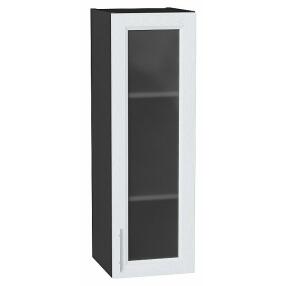 Шкаф верхний с 1-ой остекленной дверцей Сканди White Softwood Graphite