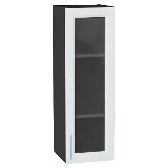 Шкаф верхний с 1-ой остекленной дверцей Сканди White Softwood Graphite