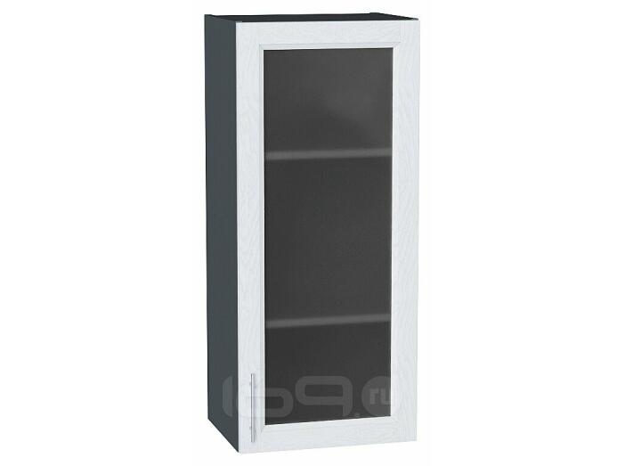 Шкаф верхний с 1-ой остекленной дверцей Сканди White Softwood Graphite