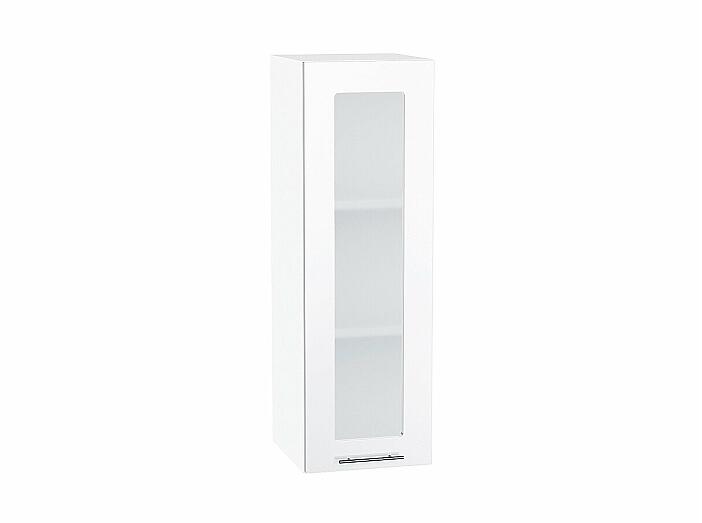 Шкаф верхний с 1-ой остекленной дверцей Валерия-М Белый глянец Белый 920*300*318