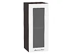 Шкаф верхний с 1-ой остекленной дверцей Валерия-М Белый металлик Graphite 920*300*318