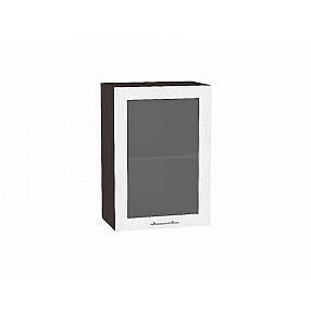 Шкаф верхний с 1-ой остекленной дверцей Валерия-М Белый металлик Graphite