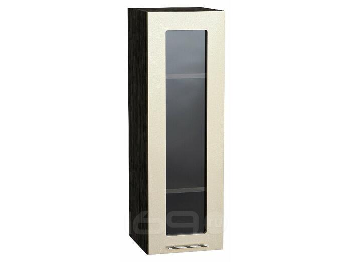 Шкаф верхний с 1-ой остекленной дверцей Валерия-М Бежевый металлик Graphite 920*300*318