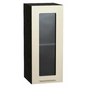 Шкаф верхний с 1-ой остекленной дверцей Валерия-М Бежевый металлик Graphite 716*300*318