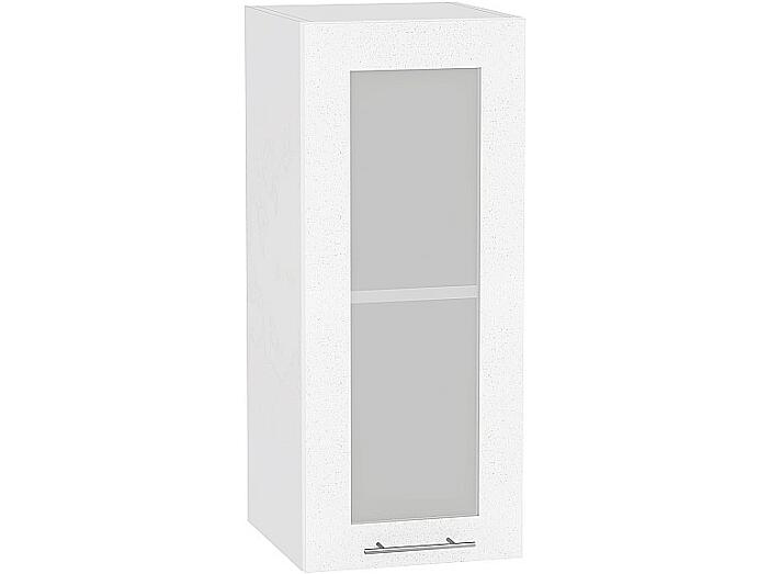 Шкаф верхний с 1-ой остекленной дверцей Валерия-М В 309 Белый металлик-Белый