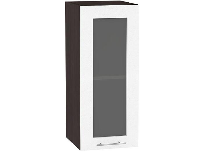 Шкаф верхний с 1-ой остекленной дверцей Валерия-М В 300 Белый металлик-Венге