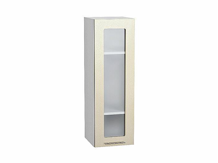Шкаф верхний с 1-ой остекленной дверцей Валерия-М В 309 Бежевый металлик-Белый