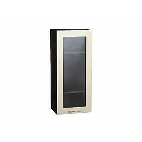 Шкаф верхний с 1-ой остекленной дверцей Валерия-М В 409 Бежевый металлик-Венге