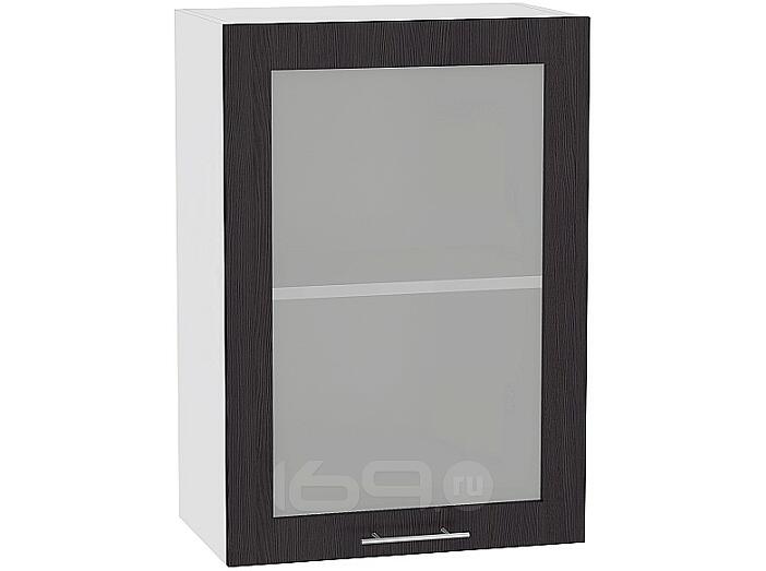 Шкаф верхний с 1-ой остекленной дверцей Валерия-М В 509 Венге-Белый