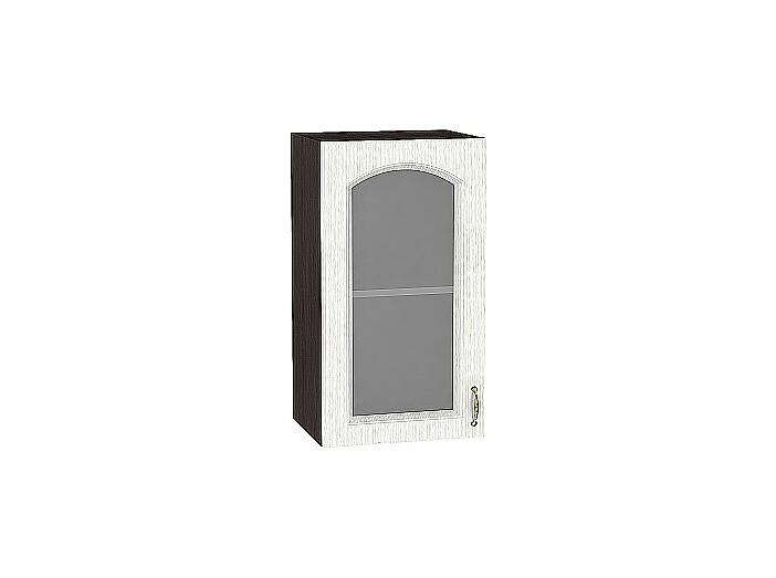 Шкаф верхний с 1-ой остекленной дверцей Верона В 409 Ясень золото-Венге 