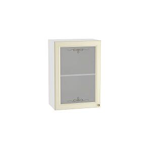 Шкаф верхний с 1-ой остекленной дверцей Версаль В 509 Ваниль Софт-Белый