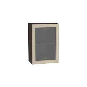 Шкаф верхний с 1-ой остекленной дверцей Версаль В 500 Латте Софт-Венге