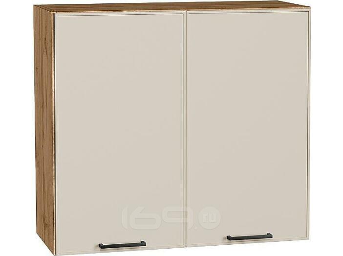 Шкаф верхний с 2-мя дверцами Эйр Cream Silk/Дуб Вотан 716*800*320
