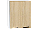 Шкаф верхний с 2-мя дверцами Эйр Real Oak/Белый 716*600*320