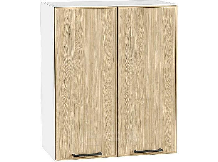 Шкаф верхний с 2-мя дверцами Эйр Real Oak/Белый 716*600*320