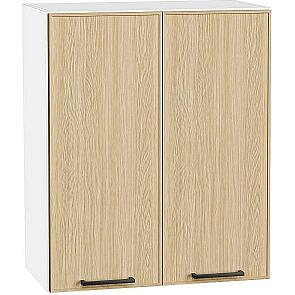 Шкаф верхний с 2-мя дверцами Эйр Real Oak/Белый 716*600*320