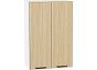 Шкаф верхний с 2-мя дверцами Эйр Real Oak/Белый 920*600*320