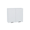 Шкаф верхний с 2-мя дверцами Евро Белый / Белый 716*800*318