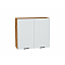 Шкаф верхний с 2-мя дверцами Евро Белый Дуб Вотан 716*800*318