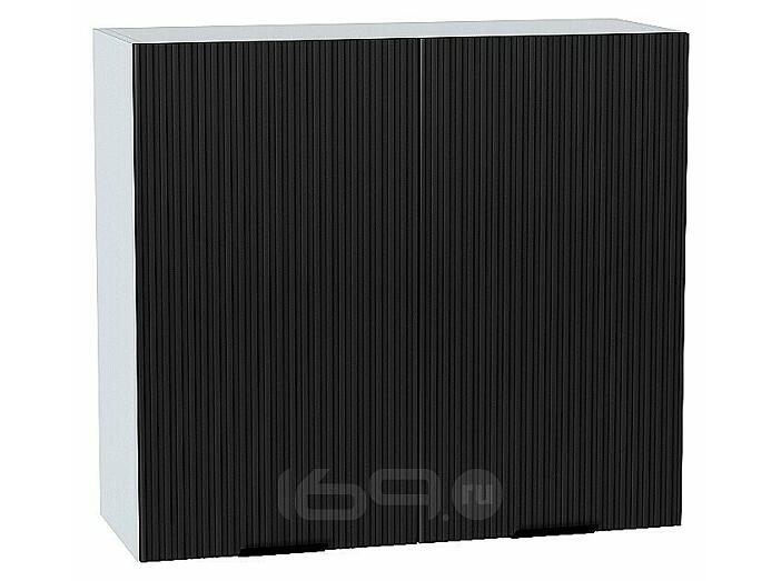 Шкаф верхний с 2-мя дверцами Евро Лайн Антрацит/Белый 716*800*318