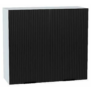 Шкаф верхний с 2-мя дверцами Евро Лайн Антрацит/Белый 716*800*318