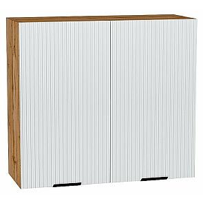 Шкаф верхний с 2-мя дверцами Евро Лайн Белый/Дуб Вотан 716*800*318