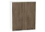 Шкаф верхний с 2-мя дверцами Флэт Brown Casella Oak 2S/Белый 716*600*318