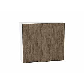 Шкаф верхний с 2-мя дверцами Флэт Brown Casella Oak 2S/Белый 716*800*318