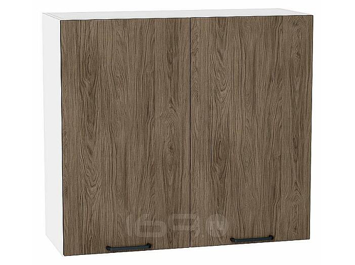 Шкаф верхний с 2-мя дверцами Флэт Brown Casella Oak 2S/Белый 716*800*318