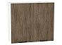 Шкаф верхний с 2-мя дверцами Флэт Brown Casella Oak 2S/Белый 716*800*318