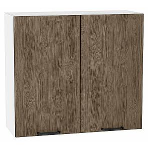 Шкаф верхний с 2-мя дверцами Флэт Brown Casella Oak 2S/Белый 716*800*318
