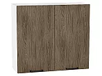 Шкаф верхний с 2-мя дверцами Флэт Brown Casella Oak 2S/Белый 716*800*318