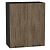 Шкаф верхний с 2-мя дверцами Флэт Brown Casella Oak 2S/Graphite 716*600*318