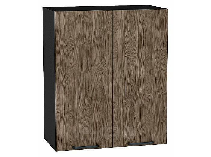 Шкаф верхний с 2-мя дверцами Флэт Brown Casella Oak 2S/Graphite 716*600*318
