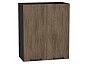 Шкаф верхний с 2-мя дверцами Флэт Brown Casella Oak 2S/Graphite 716*600*318
