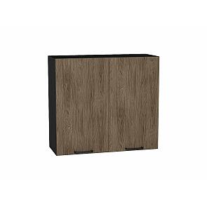 Шкаф верхний с 2-мя дверцами Флэт Brown Casella Oak 2S/Graphite 716*800*318