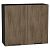 Шкаф верхний с 2-мя дверцами Флэт Brown Casella Oak 2S/Graphite 716*800*318