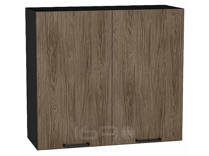 Шкаф верхний с 2-мя дверцами Флэт Brown Casella Oak 2S/Graphite 716*800*318