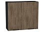 Шкаф верхний с 2-мя дверцами Флэт Brown Casella Oak 2S/Graphite 716*800*318
