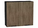 Шкаф верхний с 2-мя дверцами Флэт Brown Casella Oak 2S/Graphite 716*800*318