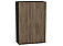 Шкаф верхний с 2-мя дверцами Флэт Brown Casella Oak 2S/Graphite 920*600*318