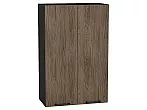 Шкаф верхний с 2-мя дверцами Флэт Brown Casella Oak 2S/Graphite 920*600*318