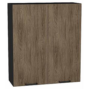 Шкаф верхний с 2-мя дверцами Флэт Brown Casella Oak 2S/Graphite 920*800*318